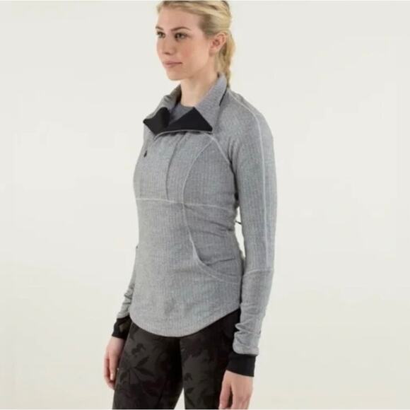 Lululemon Herringbone Base Runner 1/2 Zip Jacket Womens Size 2‎ - Picture 1 of 9